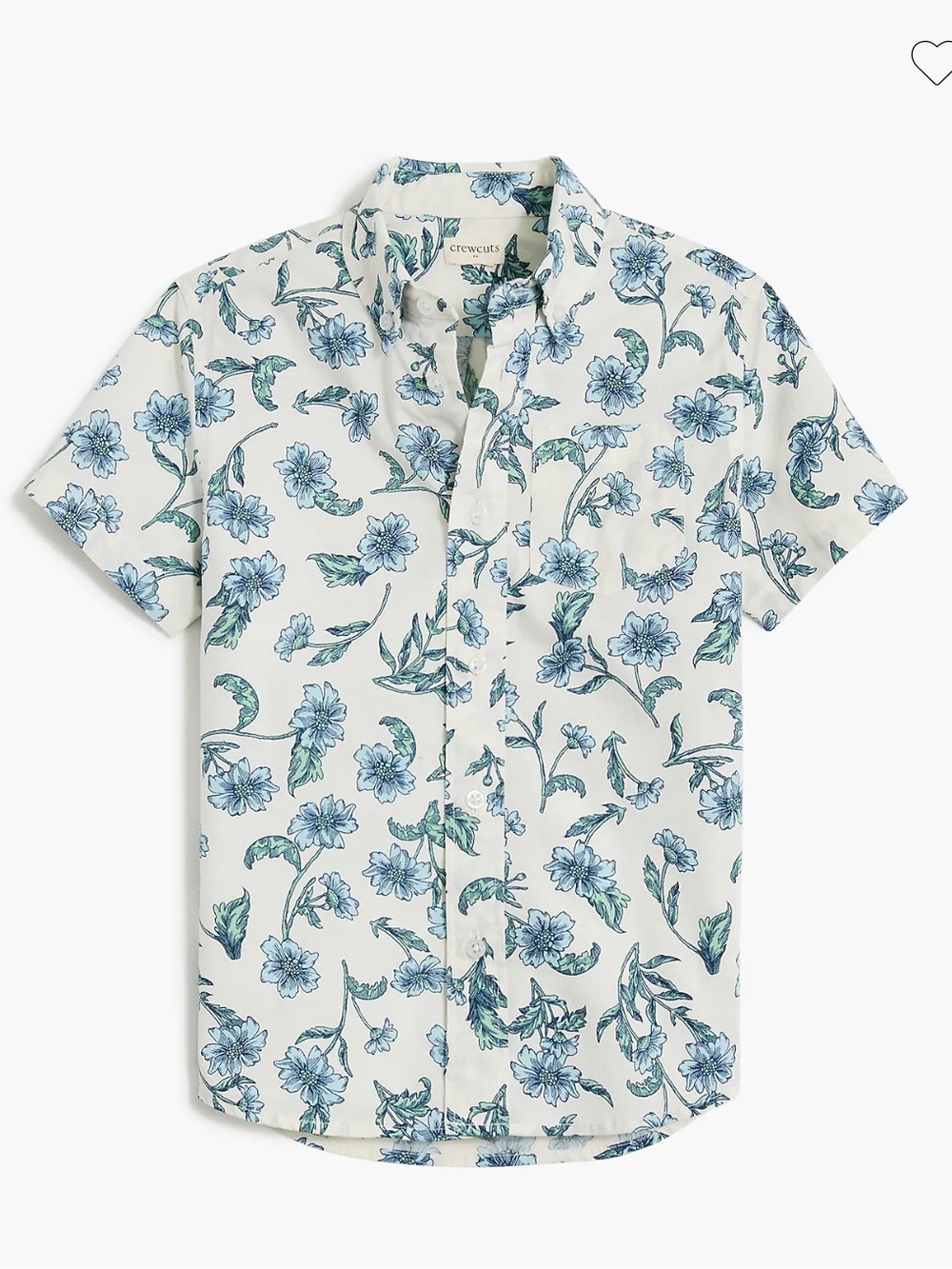 Crewcuts boys Blue Floral Short-Sleeve Button-Up Shirt